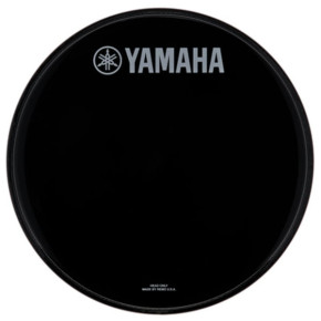 Blána bicí resonanční Yamaha  P3 Black 26" Remo Classic YAMAHA logo