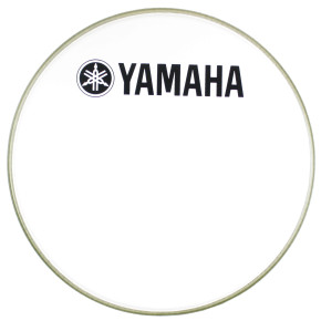 Blána bicí resonanční Yamaha  P3 White 20" Remo Classic YAMAHA logo