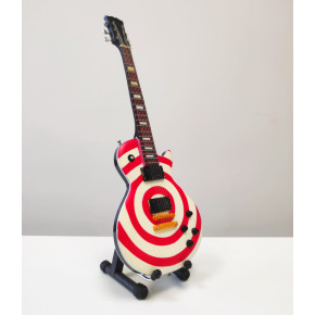 Miniatura kytary Music Legends  PPT-MK051 Zakk Wylde Gibson Les Paul Bullseye White-Red