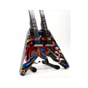 Miniatura kytary Music Legends  PPT-MK144 Dave Mustaine Megadeth Dean Flying V Double Neck