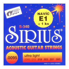 Struny kovové pro akustickou kytaru Gorstrings  S-340 Sirius