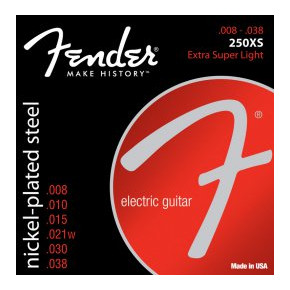 Struny pro elektrickou kytaru Fender  250XS Nickel Plated Steel, Ball End 08/38