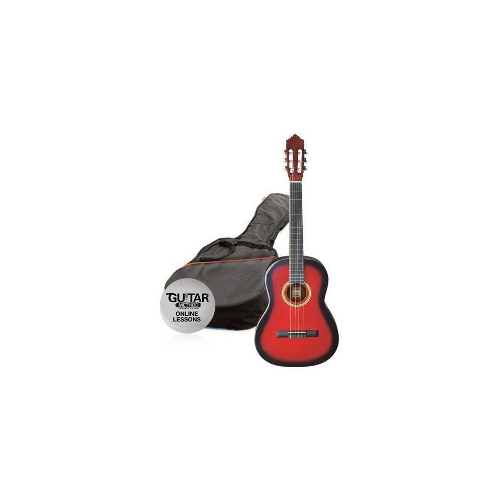 Klasická kytara paket 1/2 Ashton SPCG 12 TRB Pack (červená)