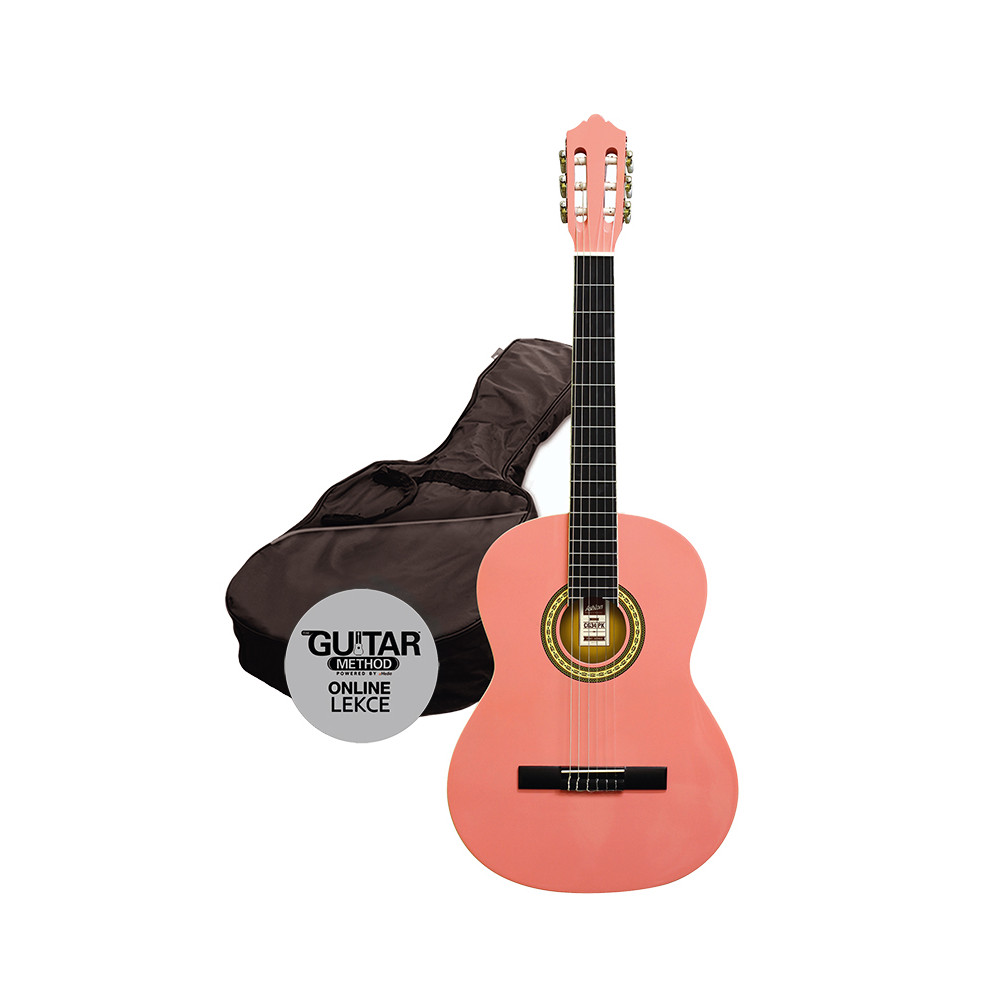 Klasická kytara paket 3/4 Ashton SPCG 34 PK Pack (růžová)