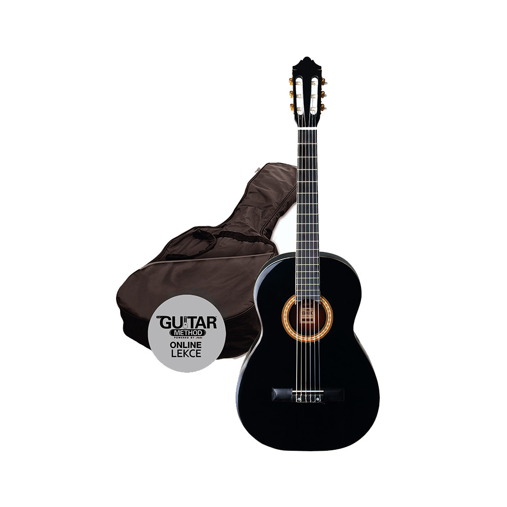 Klasická kytara paket 4/4 Ashton SPCG 44 BK Pack (černá)
