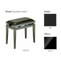 Stolička klavírní Discacciati  105FR/41/30E černý lesk/černý vinyl