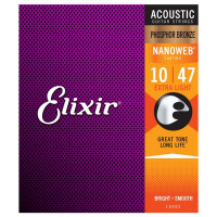 Struny kovové pro akustickou kytaru Elixir  16002 PB Extra Light 10/47