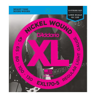 Struny pro baskytaru D'Addario  EXL170-5 - 45/130