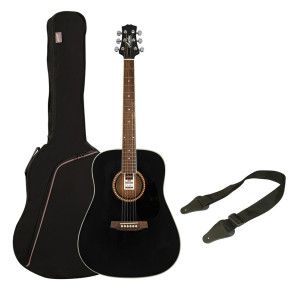 Akustická kytara paket Ashton  D25 BK Pack
