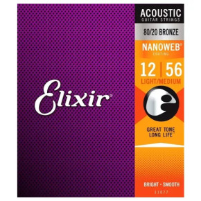 Elixir 16077 11077 Bronze Light/Medium 12/56 Elixir 16077 11077 Bronze Light/Medium 12/56