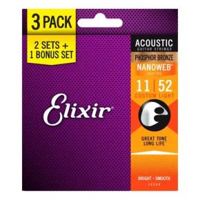 Elixir 16544 PB Custom Light 11/52 Elixir 16544 PB Custom Light 11/52