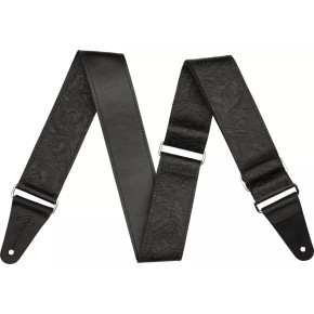 Fender 2 Tooled Leather Strap BLK