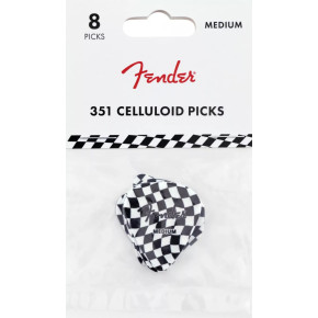 Fender 351 Celluloid Picks Checkeboard Medium - 8 ks Fender 351 Celluloid Picks Checkeboard Medium - 8 ks