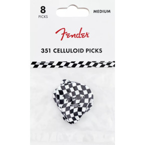 Fender 351 Celluloid Picks Checkeboard Medium - 8 ks Fender 351 Celluloid Picks Checkeboard Medium - 8 ks