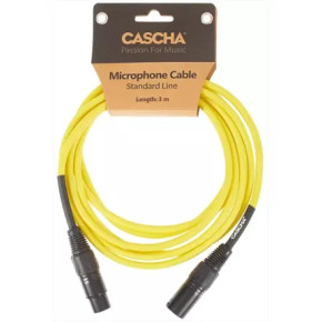 Kabel mikrofonní Cascha Standard Line Mic Cable Yellow 3m