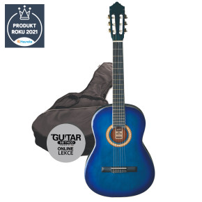 Klasická kytara paket 4/4 Ashton  SPCG 44 TBB Pack (modrá)