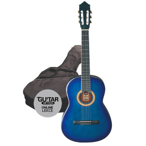 Klasická kytara paket 4/4 Ashton  SPCG 44 TBB Pack (modrá)
