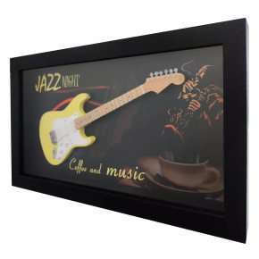 Miniatura kytary Music Legends PPT-MKB003 Jazz Night Coffee and Music Fender Stratocaster