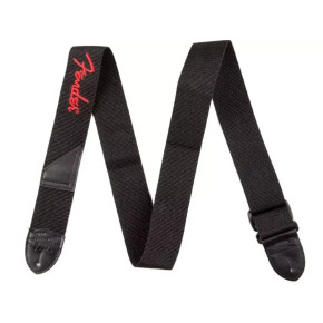 Fender 2 Black Poly Strap Red