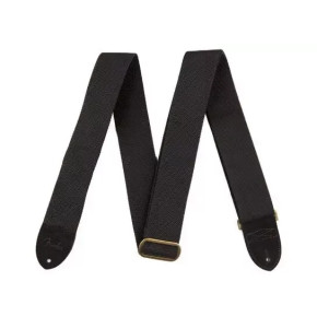 Fender Cotton/Leather Strap Black