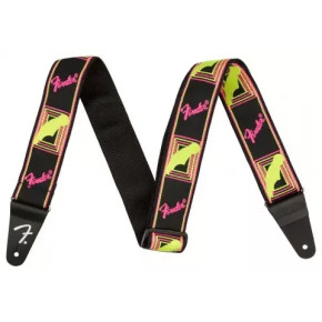 Fender Neon Monogrammed Strap YELLOW/PINK