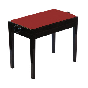 Stolička klavírní Discacciati  105R/40/27E černý mat/červený vinyl