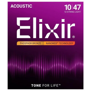 Elixir 16152 PB 80/20 12-Light 10/47 Elixir 16152 PB 80/20 12-Light 10/47