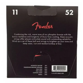 Fender 860CL Phosphor Bronze Coated, 11/52 Fender 860CL Phosphor Bronze Coated, 11/52