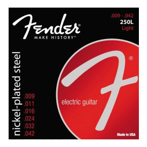 Struny pro elektrickou kytaru Fender  250L Nickel Plated Steel, Ball End 09/42