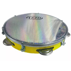 Izzo 3439AM Pandeiro 10&amp;quot; ABS Metal Amarelo