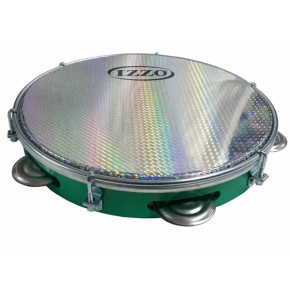 Izzo 3439VD Pandeiro 10&amp;quot; ABS Metal Verde